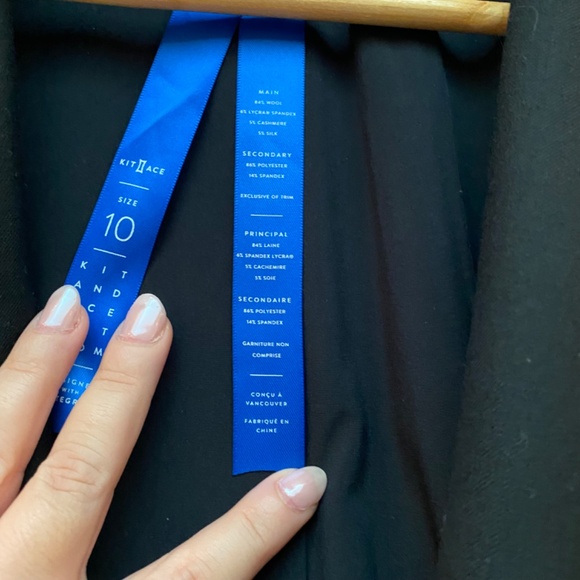 Kit and Ace Black Blazer with Blue Accents - Picture 6 of 14